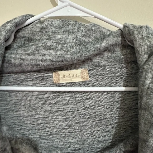 Altar’d State Medium Gray Cowl Neck Oversized Poncho Style Blouse - Picture 3 of 5